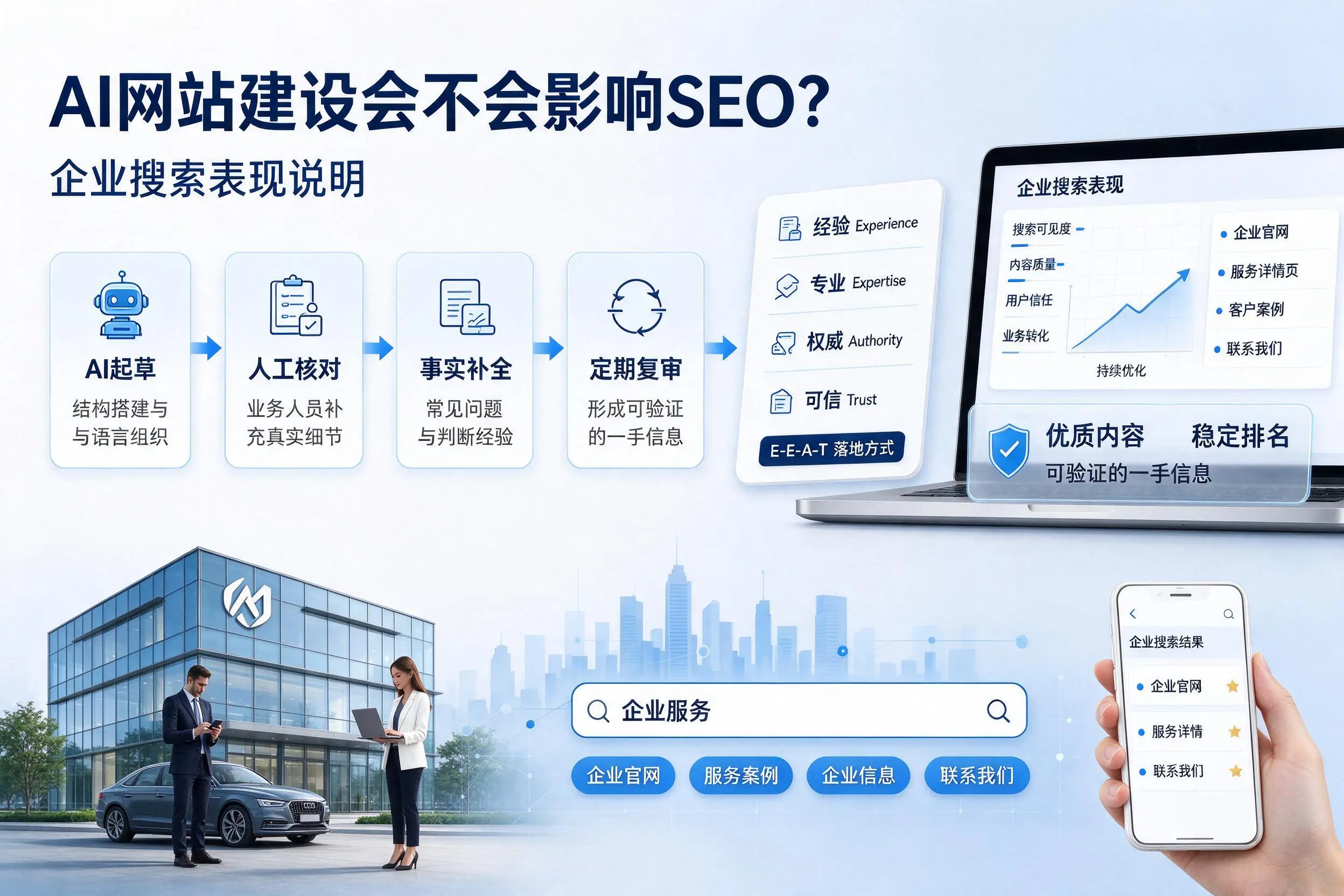 AI网站建设会不会影响SEO?济南企业搜索表现说明