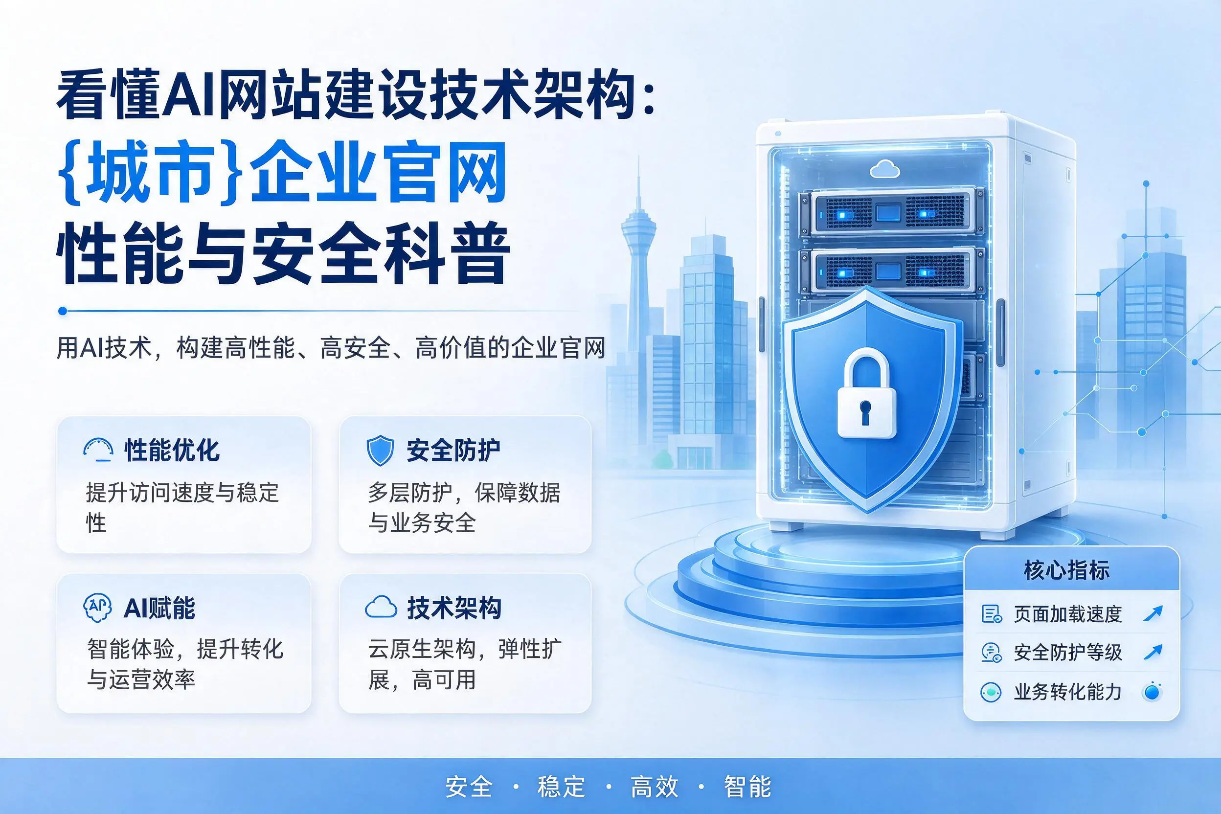 看懂AI网站建设技术架构:济南企业官网性能与安全科普