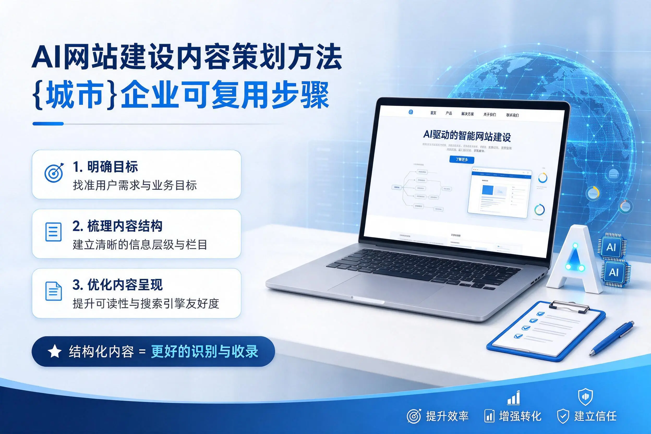 AI网站建设内容策划方法,济南企业可复用步骤
